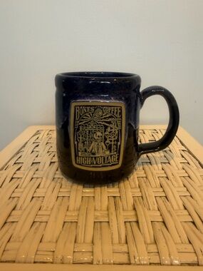Bones Coffee High Voltage Dark Blue Ceramic Mug
